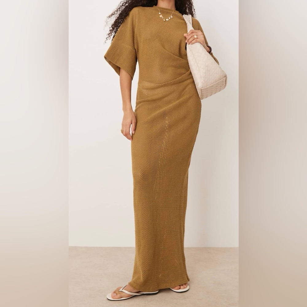 Olive Size 4 Crotchet Dress